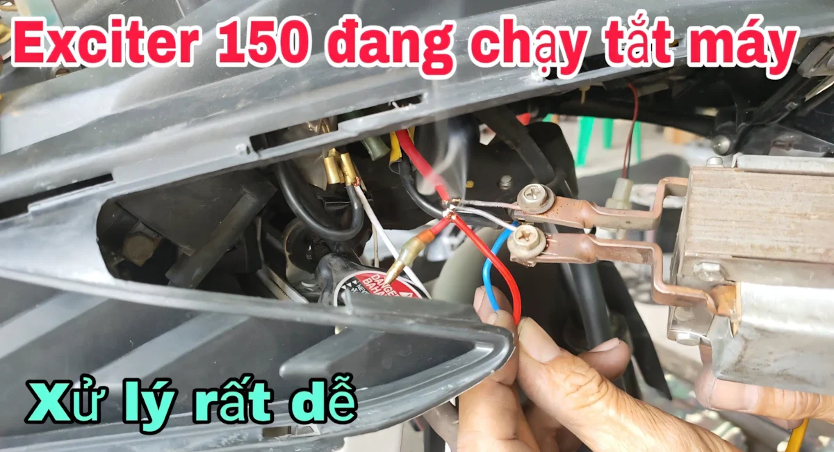 Exciter 150 đang chạy bị tắt máy do mobin hỏng