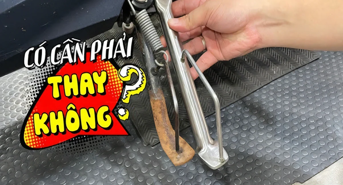 Lưu ý trong cách khắc phục chân chống exciter 150 bị nghiêng