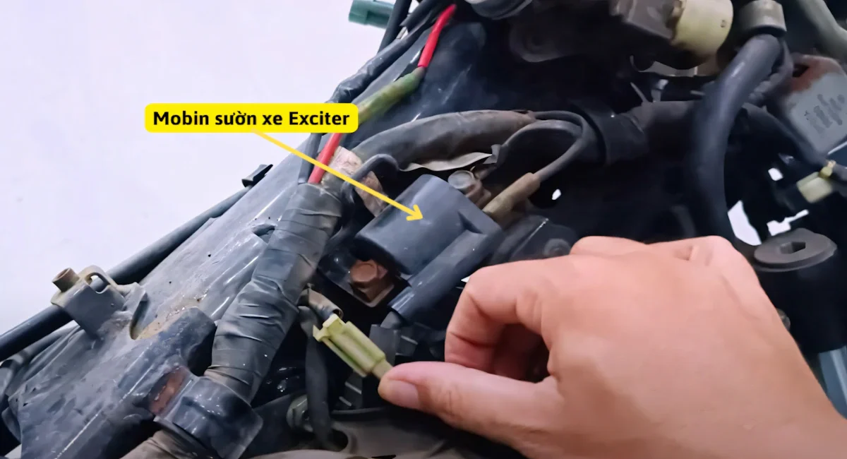 Xe Exciter 150 đề không nổ vì Mobin sườn hỏng